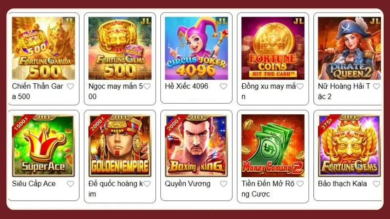 Kho game đa dạng đáp ứng nhiều phong cách quay thưởng khác nhau