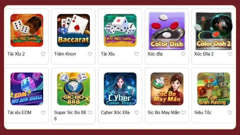 Nhiều lựa chọn được sắp xếp khoa học để dễ tìm và trải nghiệm